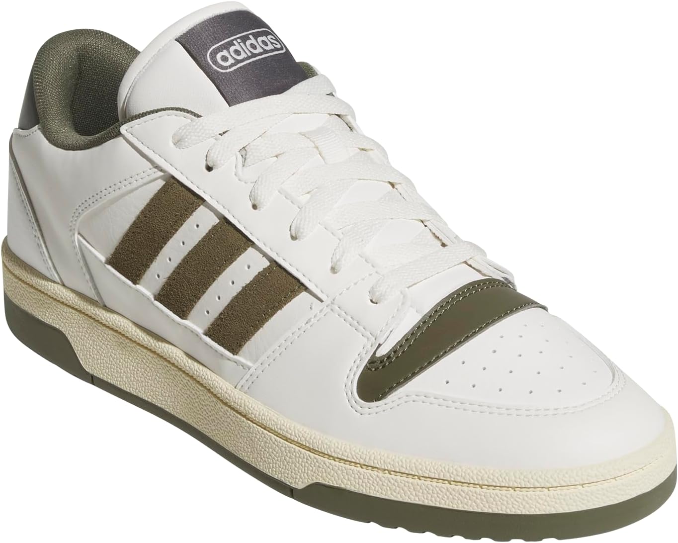 Кроссовки Adidas Унисекс-Взрослые Break Start, белый/угольный/оливковый — фото 2