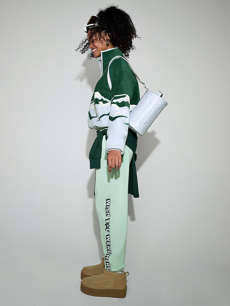 

Спортивные брюки Ivy из флиса для кампуса Pink, ivy fleece mint aspen