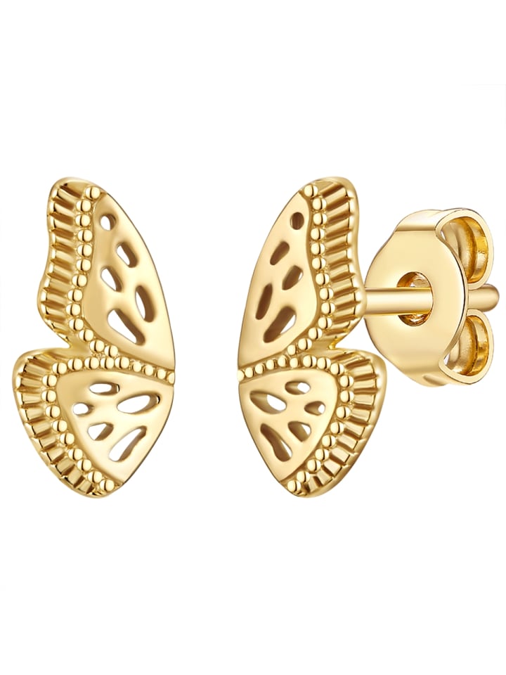 

Glanzstücke München Серьги-гвоздики в виде бабочек из стерлингового серебра с желтым золотом