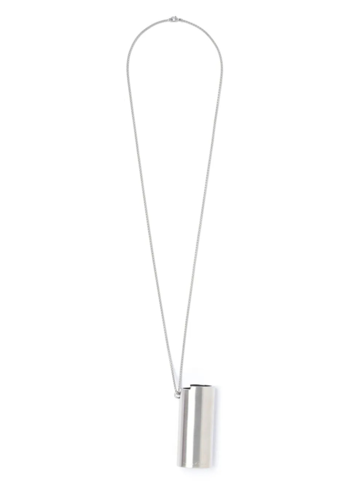 

Rick Owens колье Lighter Holder с подвеской, серебряный