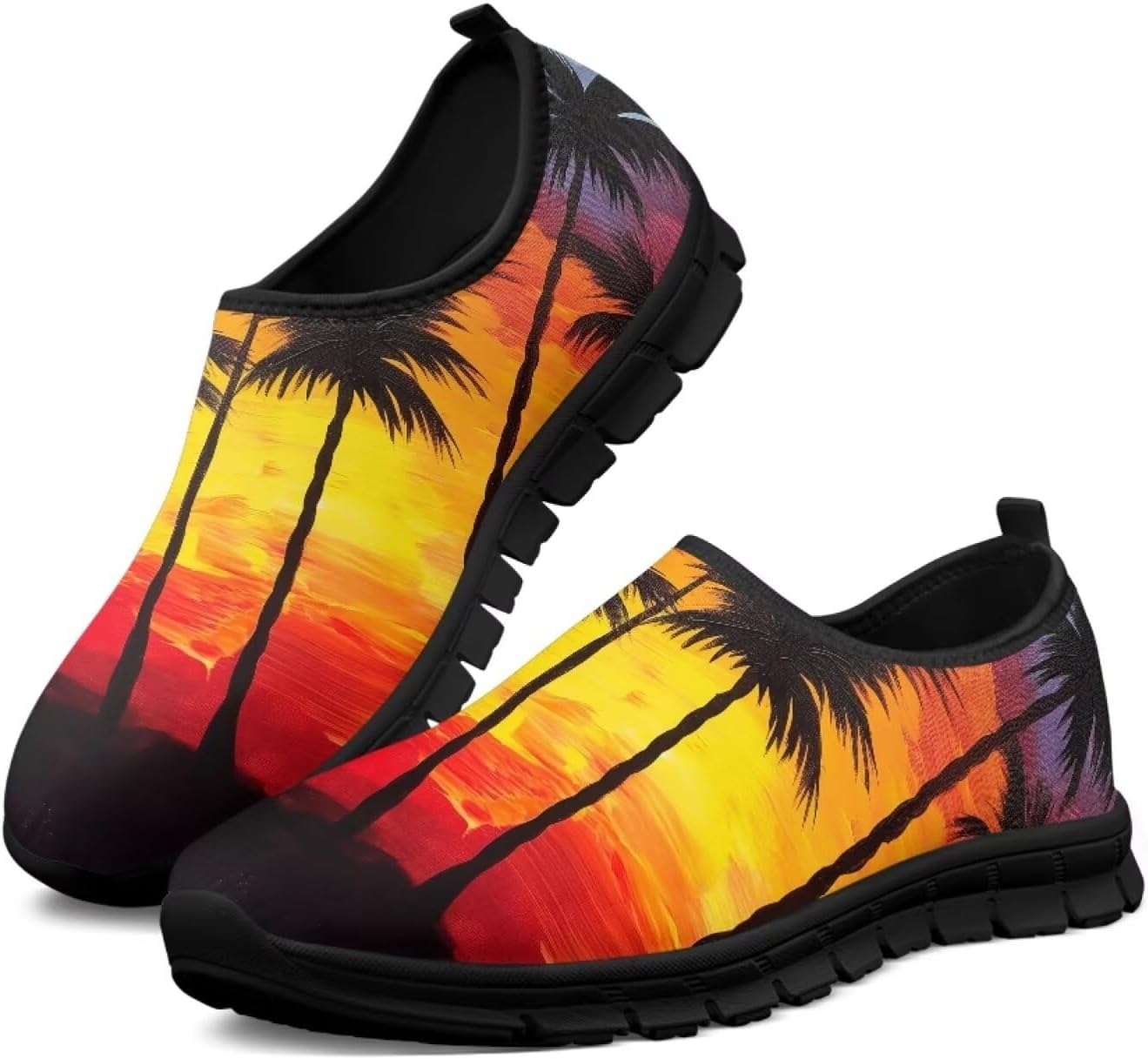 

Мужские слипоны Twousenru, удобные повседневные лоферы, широкие, с нескользящей подошвой, обувь для работы, домашние тапочки, легкие кроссовки для улицы, Hawaii Nightfall