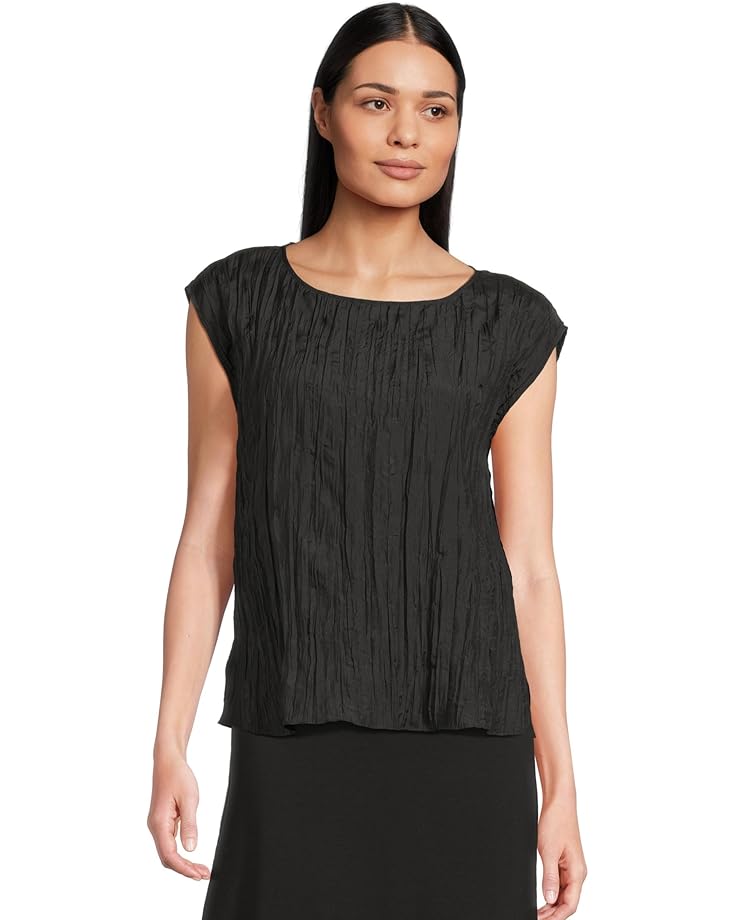 

Топ Eileen Fisher Ballet Neck Top, черный