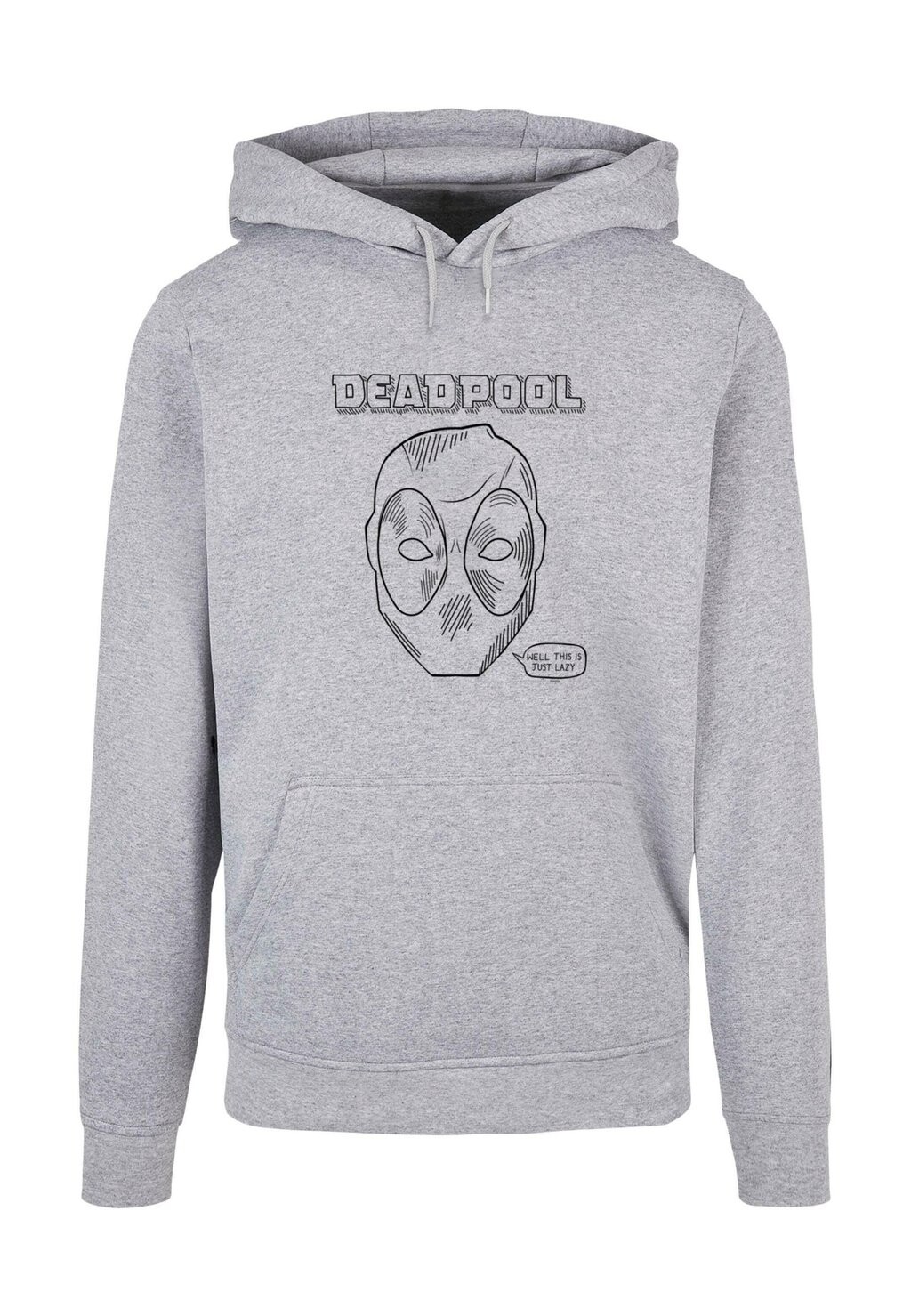 

Толстовка с капюшоном DEADPOOL THIS IS JUST LAZY ABSOLUTE CULT, светло-серый