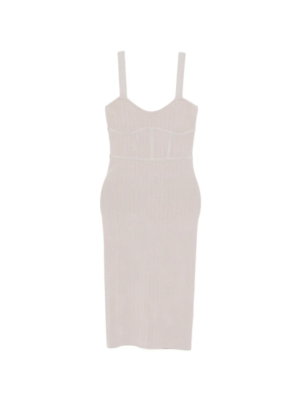 

Приталенное миди-платье из жаккардового трикотажа Patrizia Pepe, серый