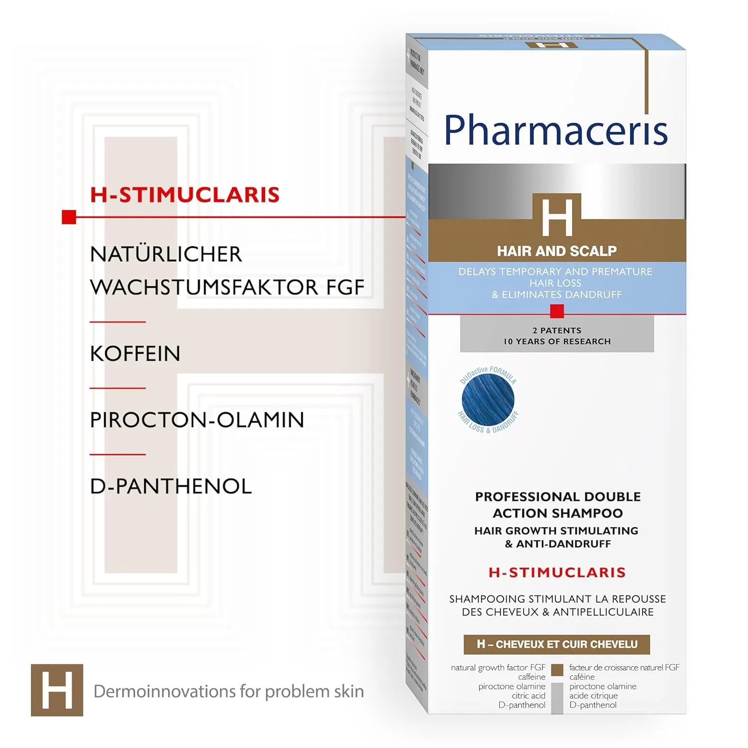 Шампунь Pharmaceris H Stimuclaris двойного действия против перхоти и выпадения волос, 250 мл Pharmaceris — фото 3