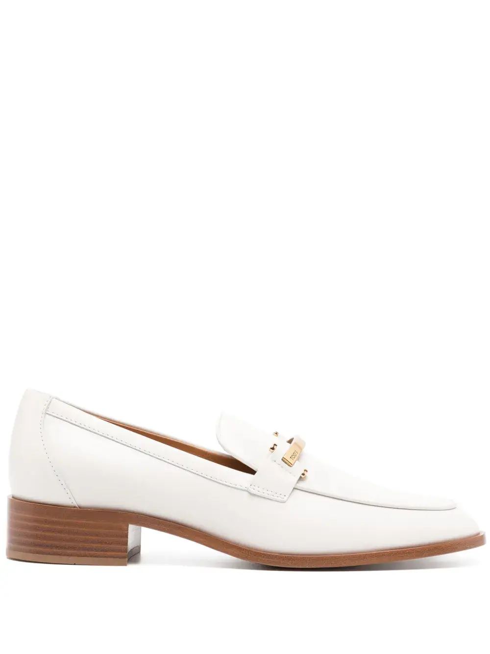 Кожаные лоферы TOD'S, белый
