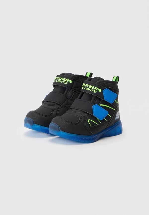 Кроссовки illumi brights hightop Skechers, Black/Blue/Lime — фото 2