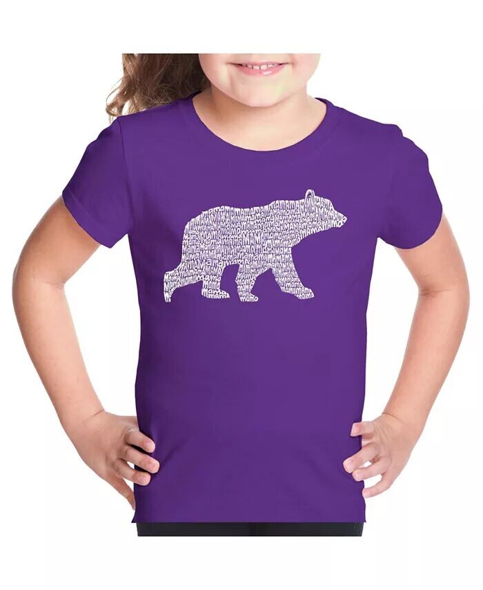 

Футболка с надписью Big Girl Word Art - Mama Bear LA Pop Art, фиолетовый