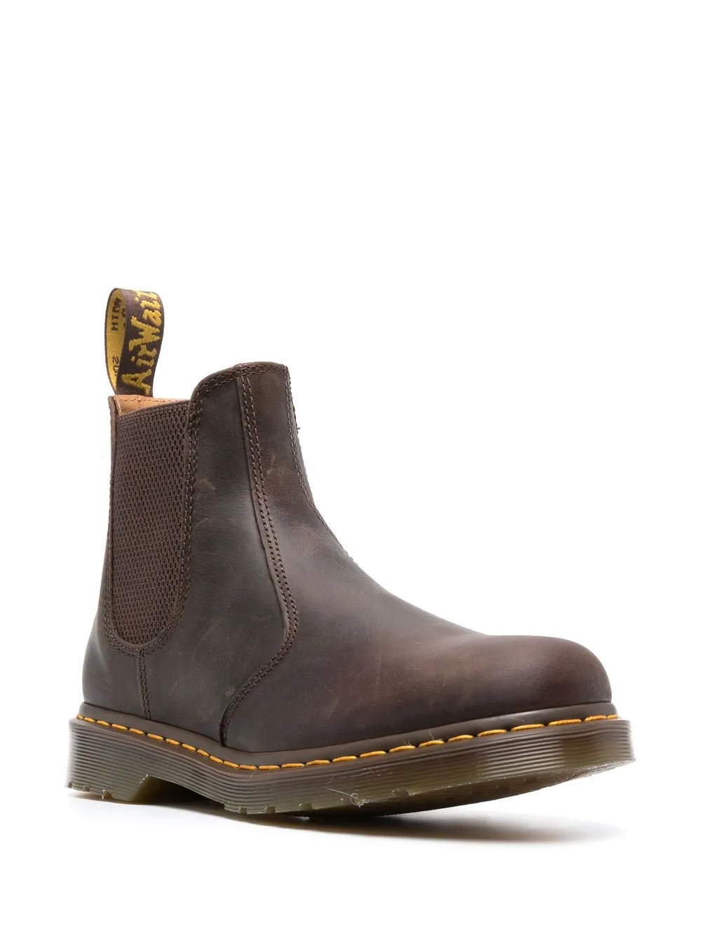Мужские ботинки Dr. Martens с эластичными вставками кожаные, коричневый — фото 2