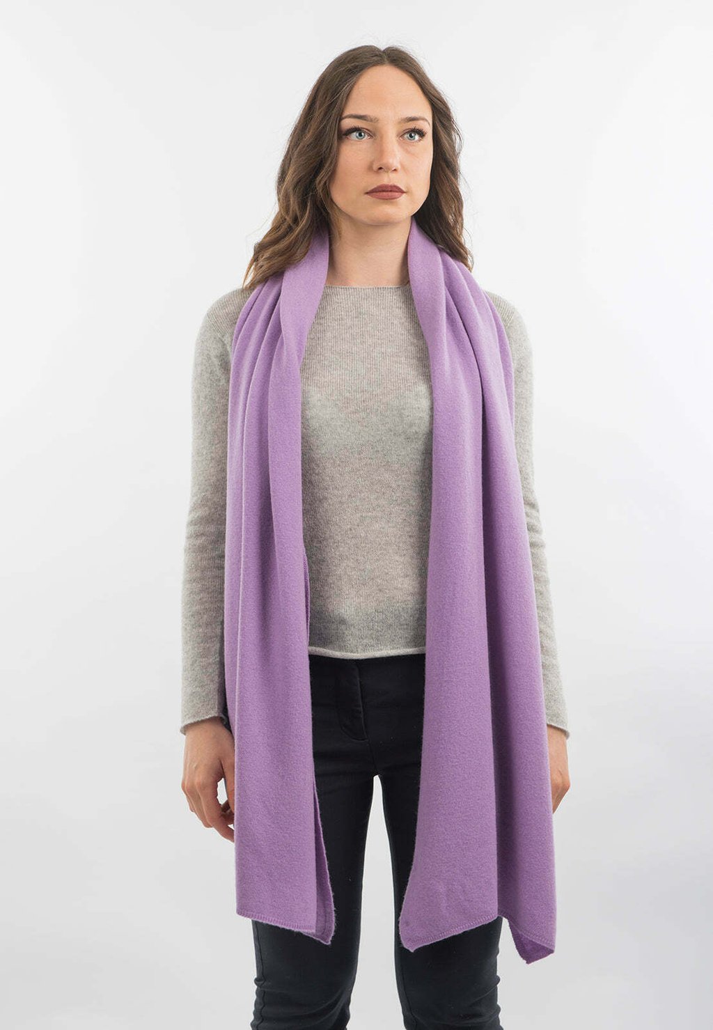 

Шарф Dalle Piane Cashmere, сиреневый