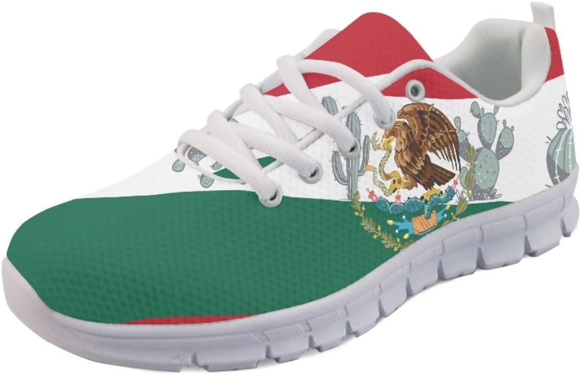 

Кроссовки Forchrinse Mexico Splash Ink унисекс, национальные прогулочные теннисные кроссовки для женщин и мужчин, легкие кроссовки для фестиваля, Mexican Flag Eagle Cactu