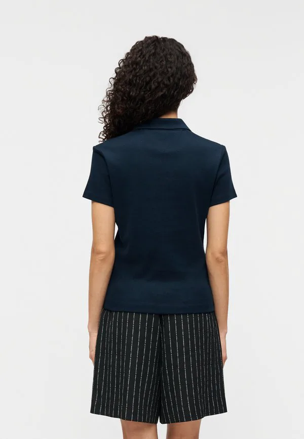 Поло-Рубашка приталенного кроя с золотистыми пуговицами Tommy Hilfiger, Dark Night Navy — фото 3