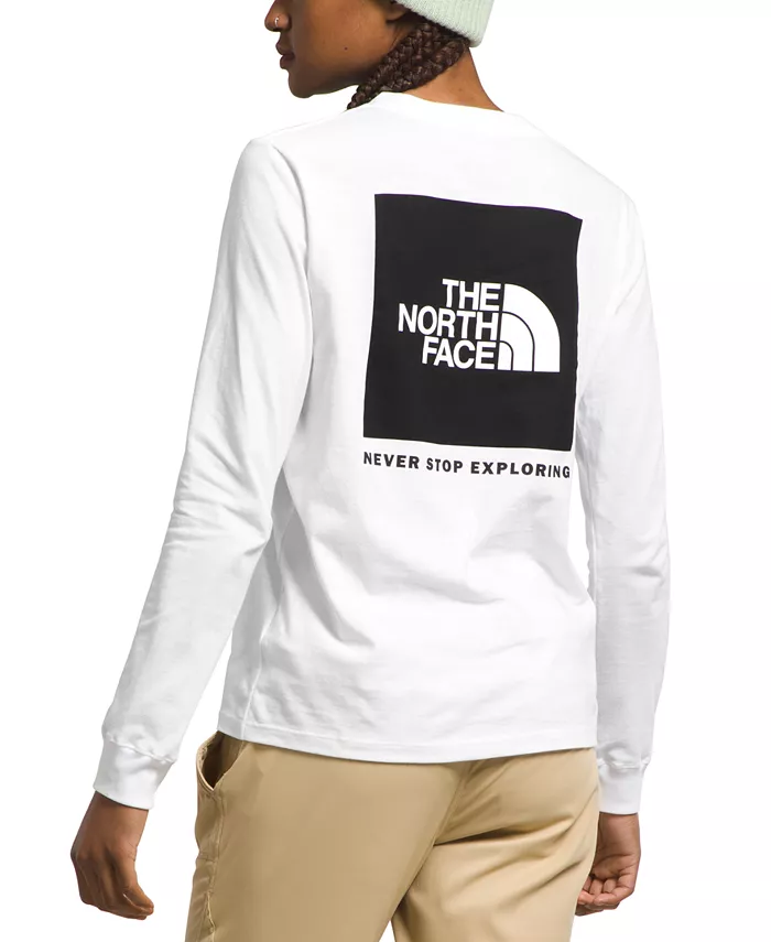

Женская футболка с длинным рукавом и логотипом Box Logo The North Face, белый