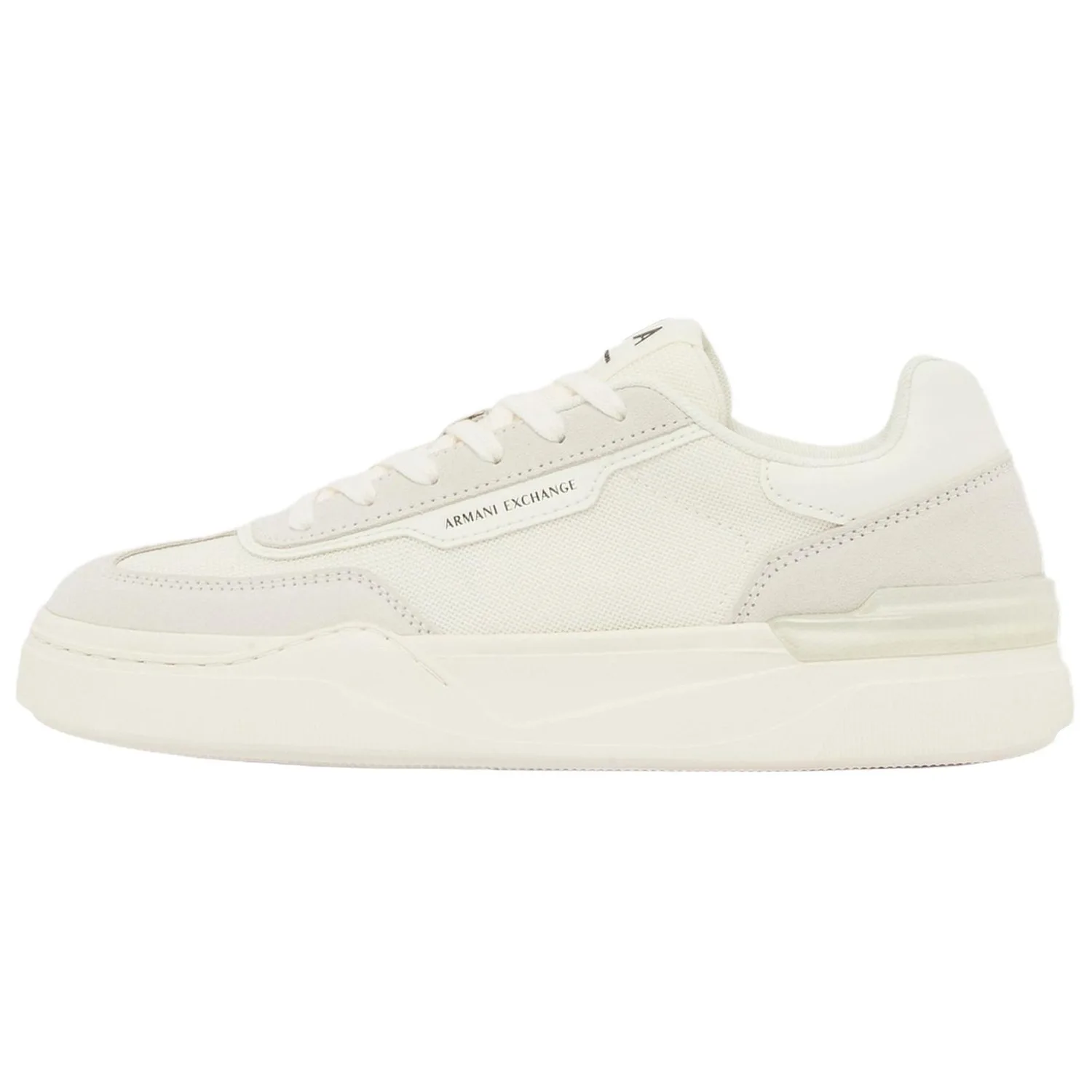 ARMANI EXCHANGE Кроссовки AE Cow Split Leather Low top Skateboard мужские Ecru