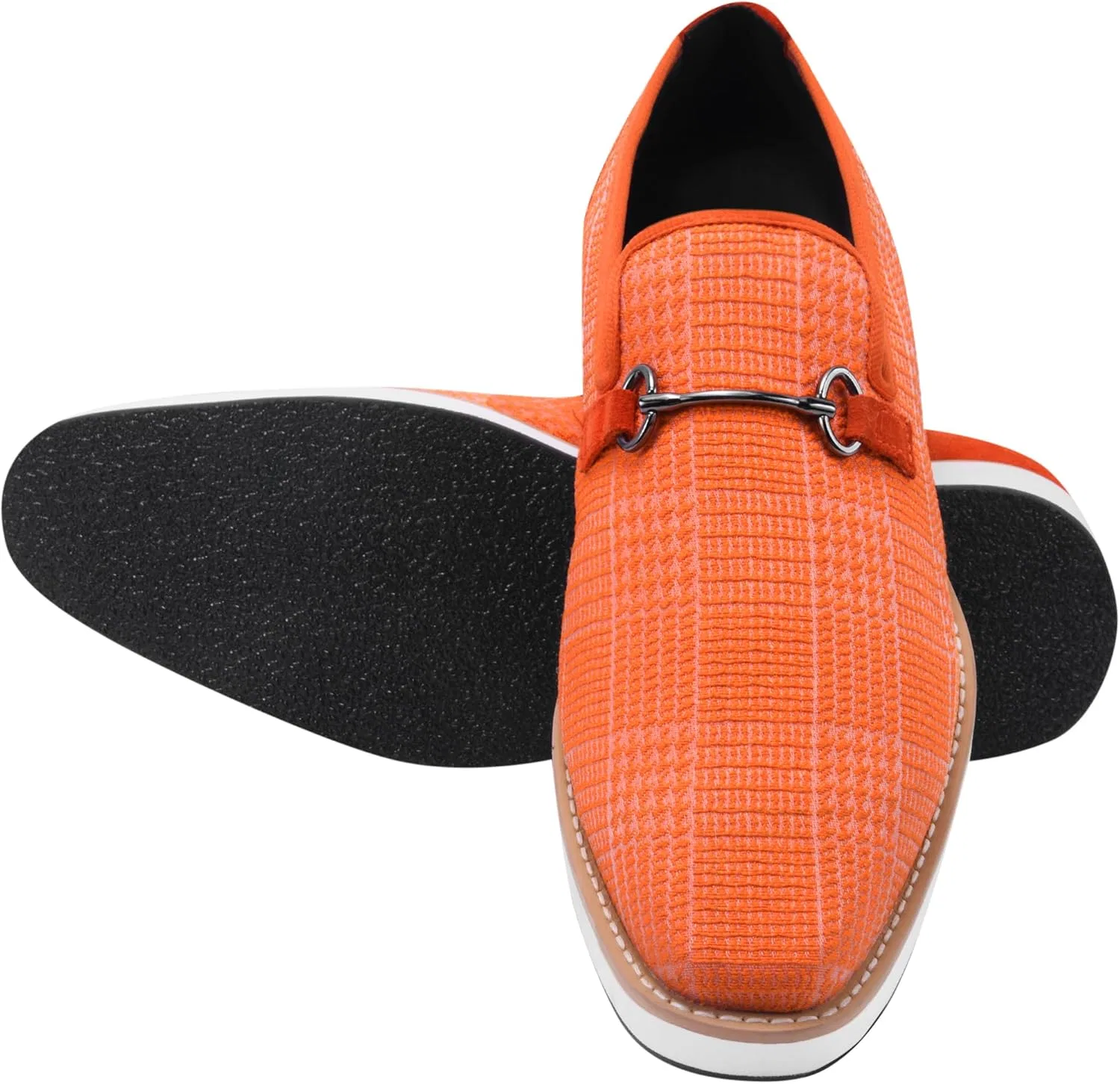 Мужские туфли-броги Liberty Footwear LIBERTYZENO с перфорацией на шнуровке, кожаные, для делового стиля, Orange Textile — фото 3