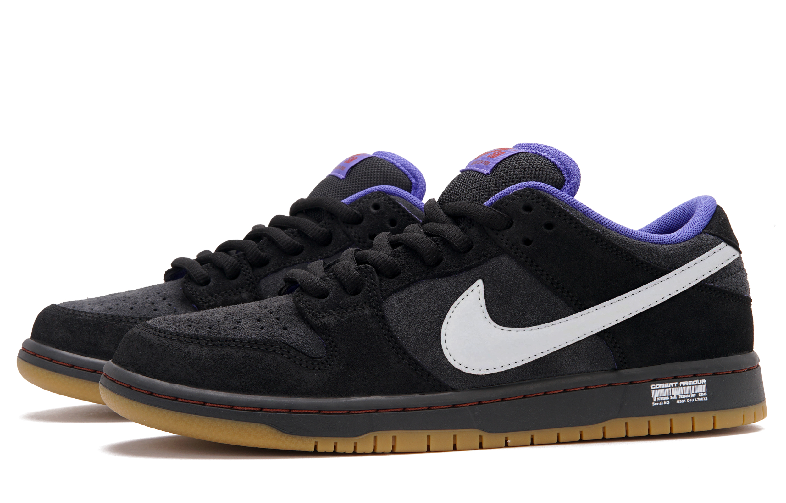 Nike Кроссовки для скейтбординга Dunk SB Black Hole E Abrasion Resistant Low top Unisex Black White — фото 4