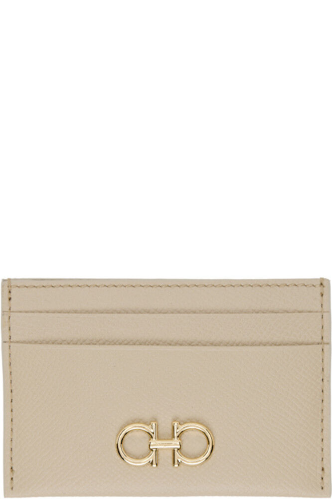 

Кредитница Gancini бежевого цвета Ferragamo