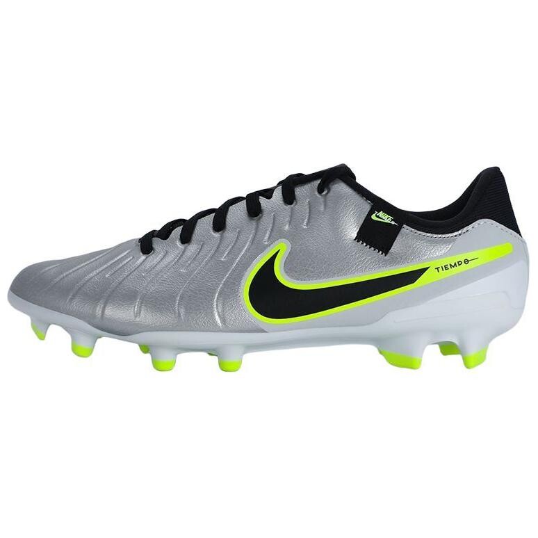 

Футбольные бутсы Tiempo Legend 10 унисекс с низким верхом, серебристо-черный Nike