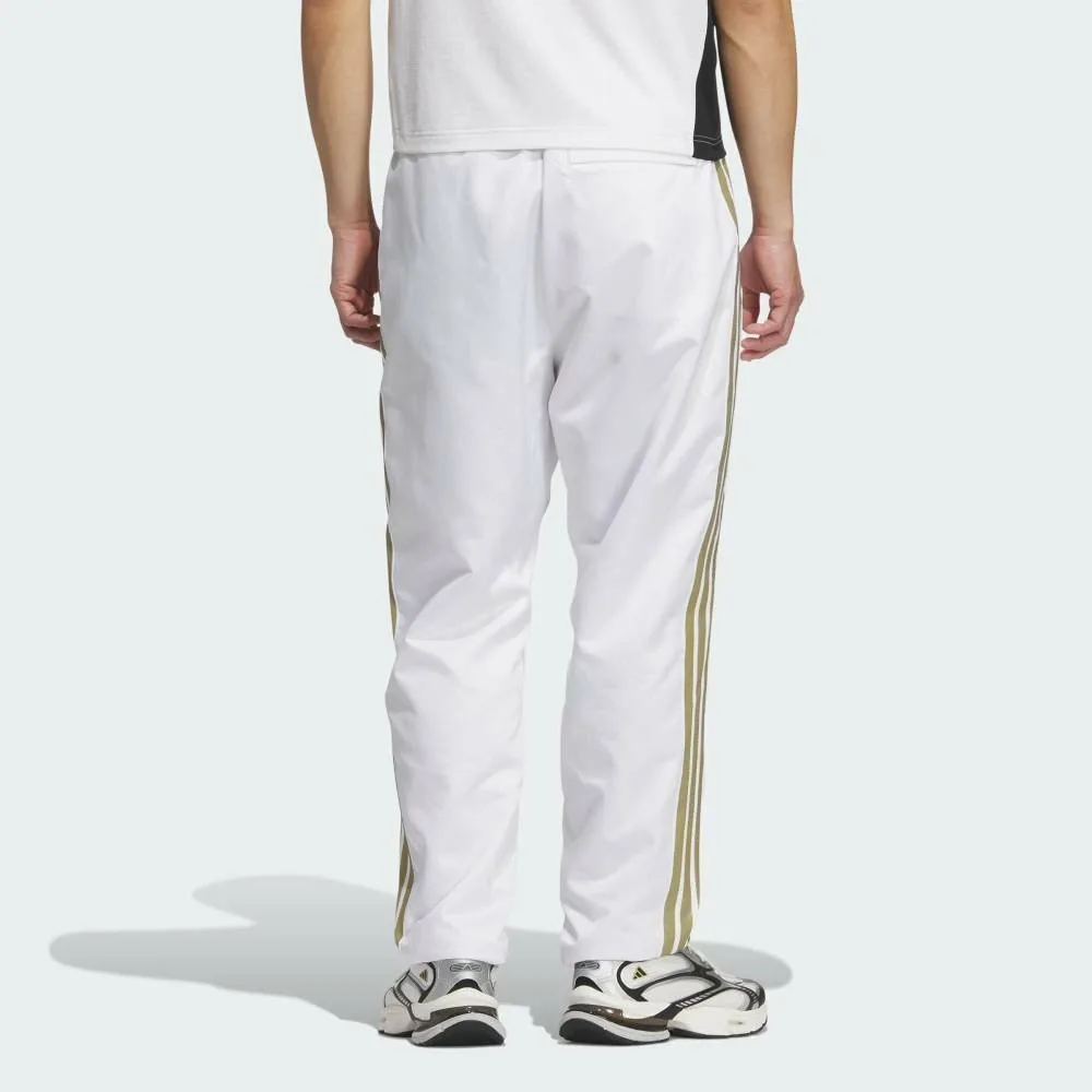 Брюки Adidas Stadium Gold Climawarm с открытым низом и плетеной отделкой, цвет White — фото 2
