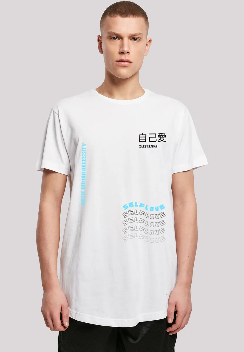 

F4NT4STIC Футболка "Self Love LONG TEE", принт, белый