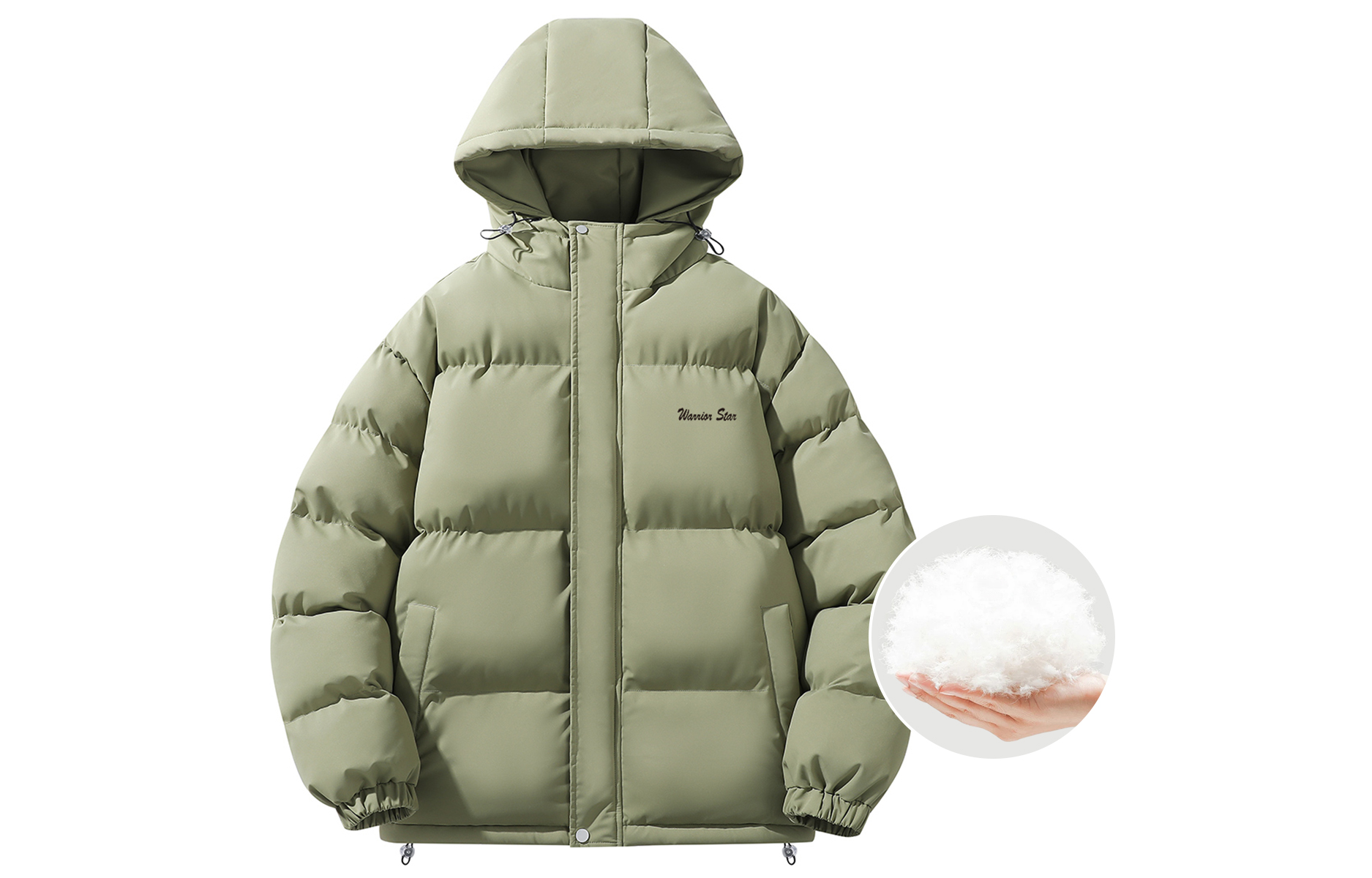 

WARRIOR Пуховик Unisex, Gray Green