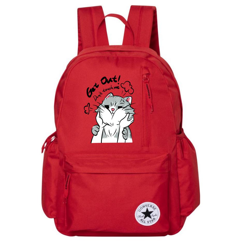 

Converse Средний унисекс красный рюкзак из полиэстера, Angry Kitten