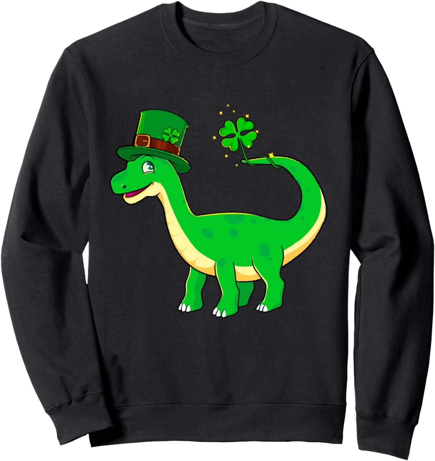 

Милая толстовка с динозавром и клевером ко Дню Святого Патрика Magic Cactus St. Patrick'S Day, черный