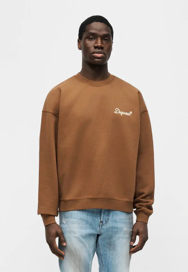 Фирменная толстовка свободного кроя с круглым вырезом Dsquared2, Chocolate — фото 3