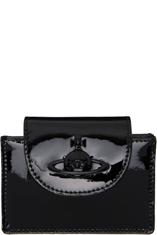 

Черный держатель для карт с клапаном Vivienne Westwood