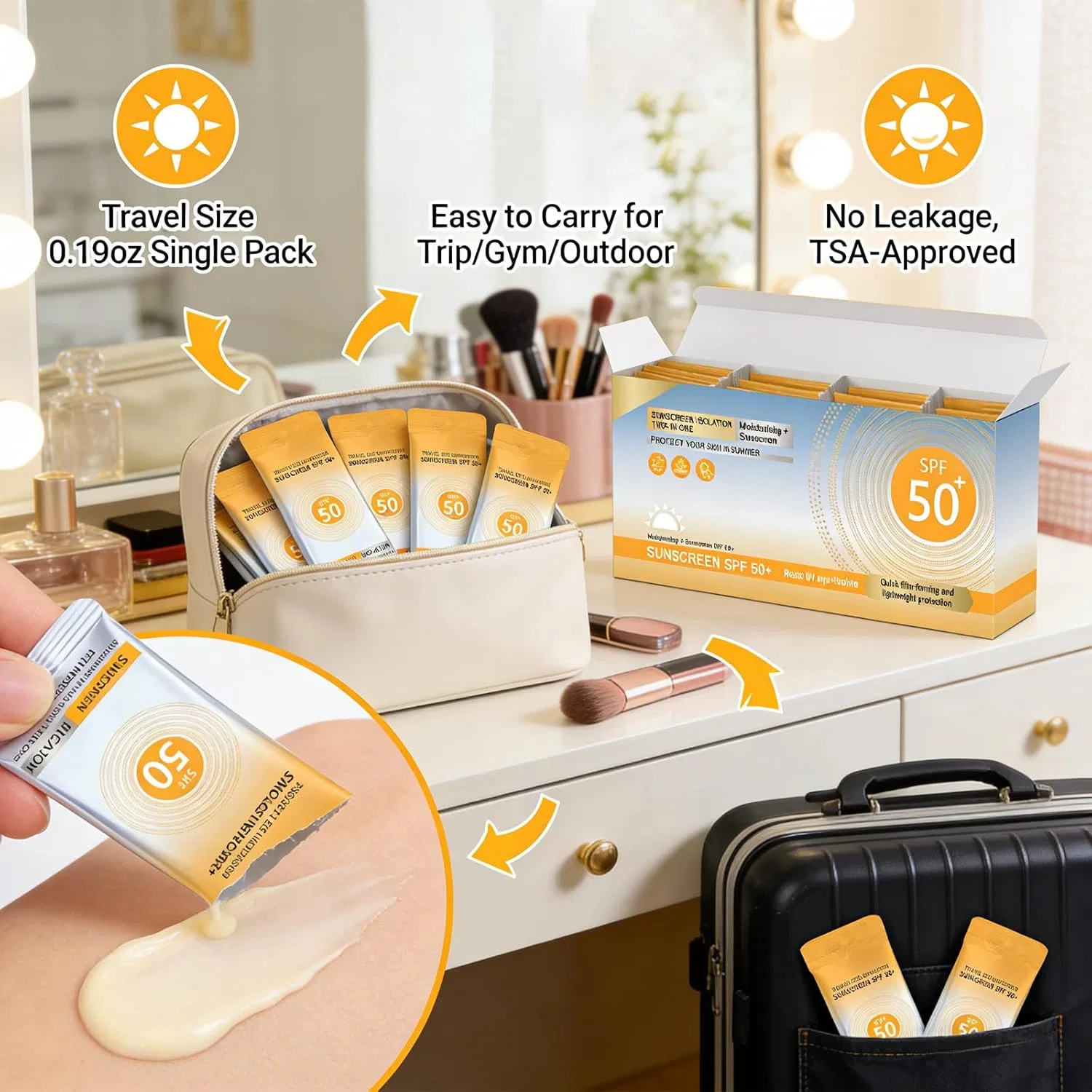 Солнцезащитный лосьон Sulily SPF 50+ PA++++, 30 шт. по 1 г — фото 3