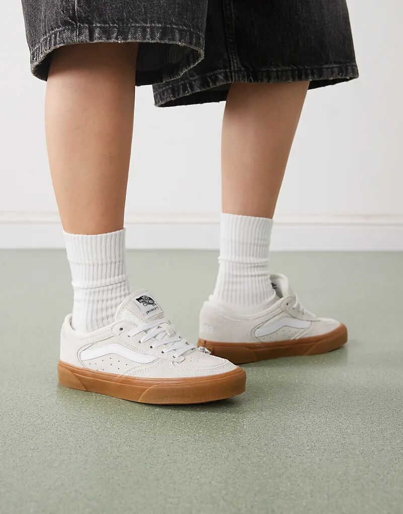 Кроссовки Vans Rowley Classic бежевого цвета с резиновой подошвой