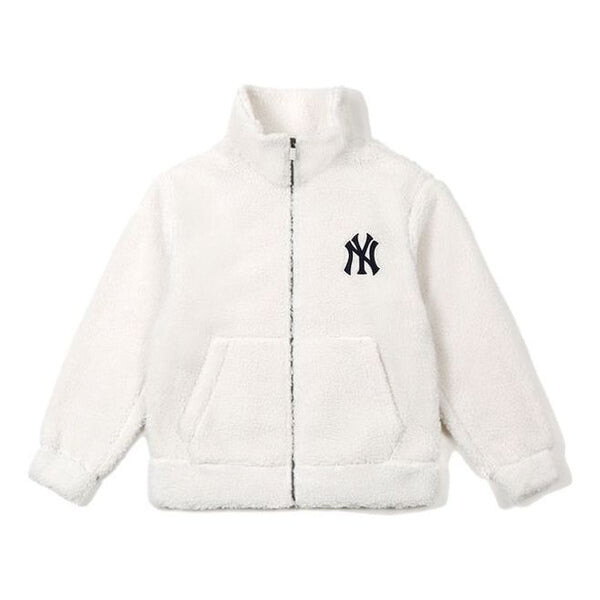 

Куртка MLB New York Yankees Lambs Wool Jacket Unisex White, цвет ivory