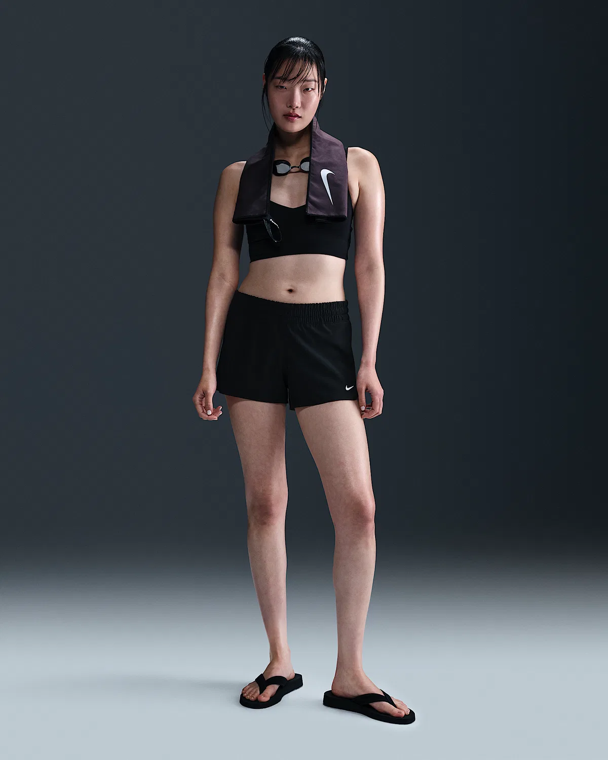 Женский топ для волейбола Nike Swim Breaker, Black