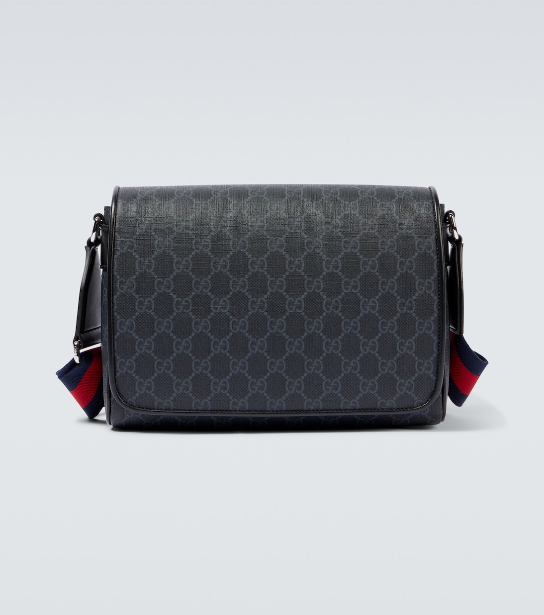 

Сумка через плечо из ткани GG с кожаной отделкой Gucci, Black/Black/Brb