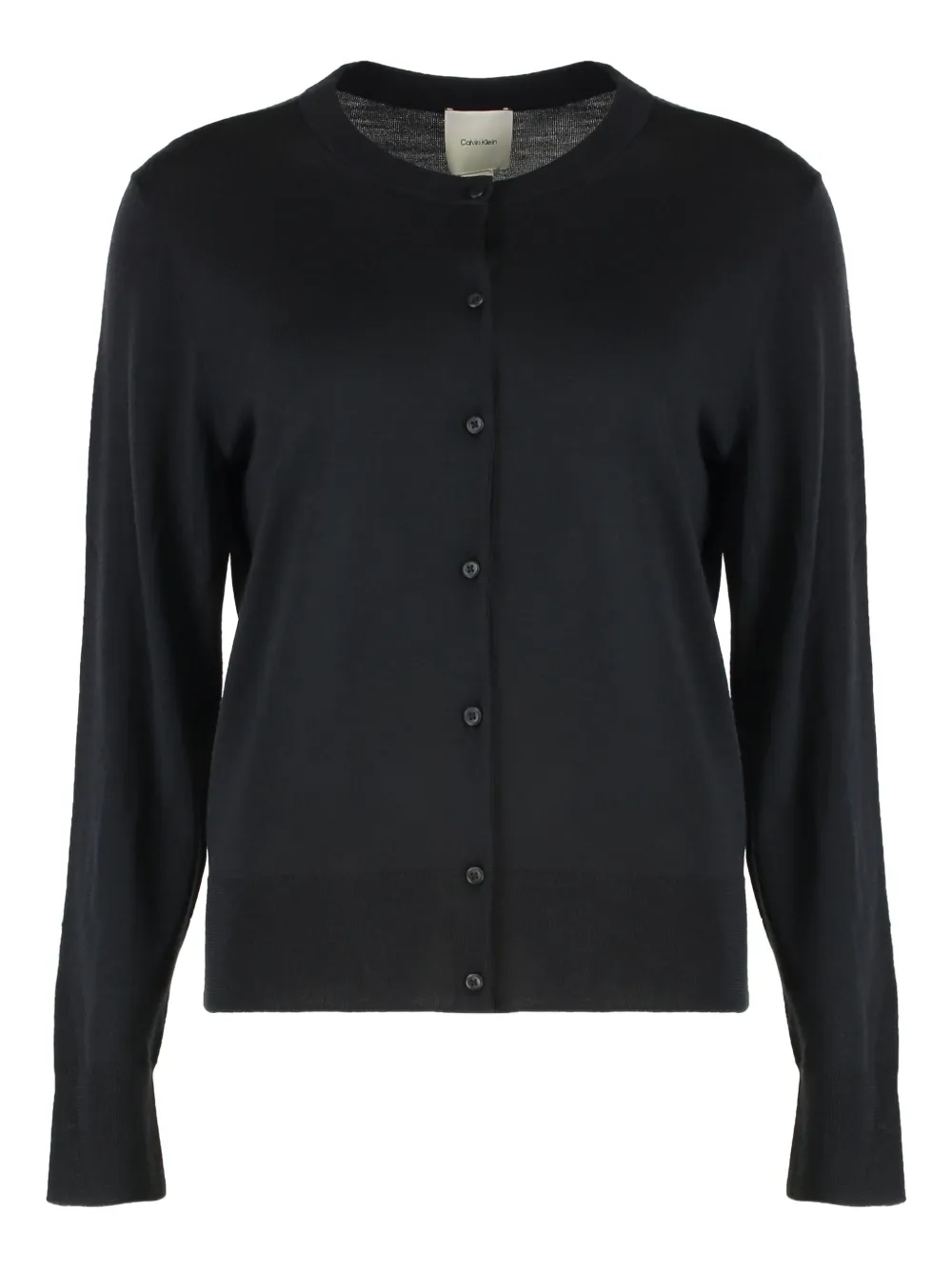 

Кардиган из чистой шерсти с пуговицами Calvin Klein, черный