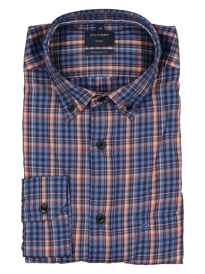 

Рубашка OLYMP Hemd Casual - Regular fit -, цвет Blau/Orange