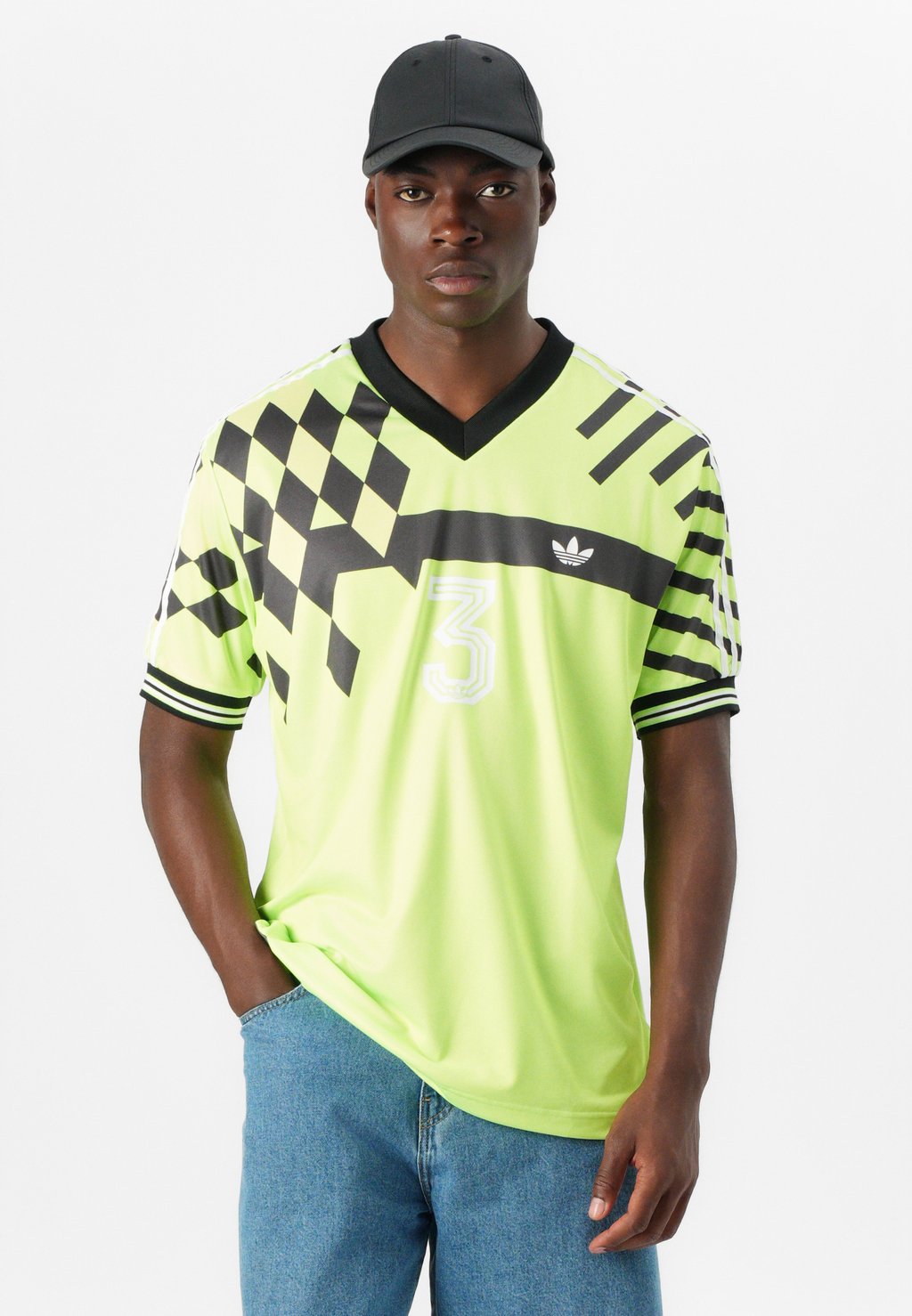 Футболка с принтом WAVE UNISEX Adidas Originals, неоновый зеленый — фото 4