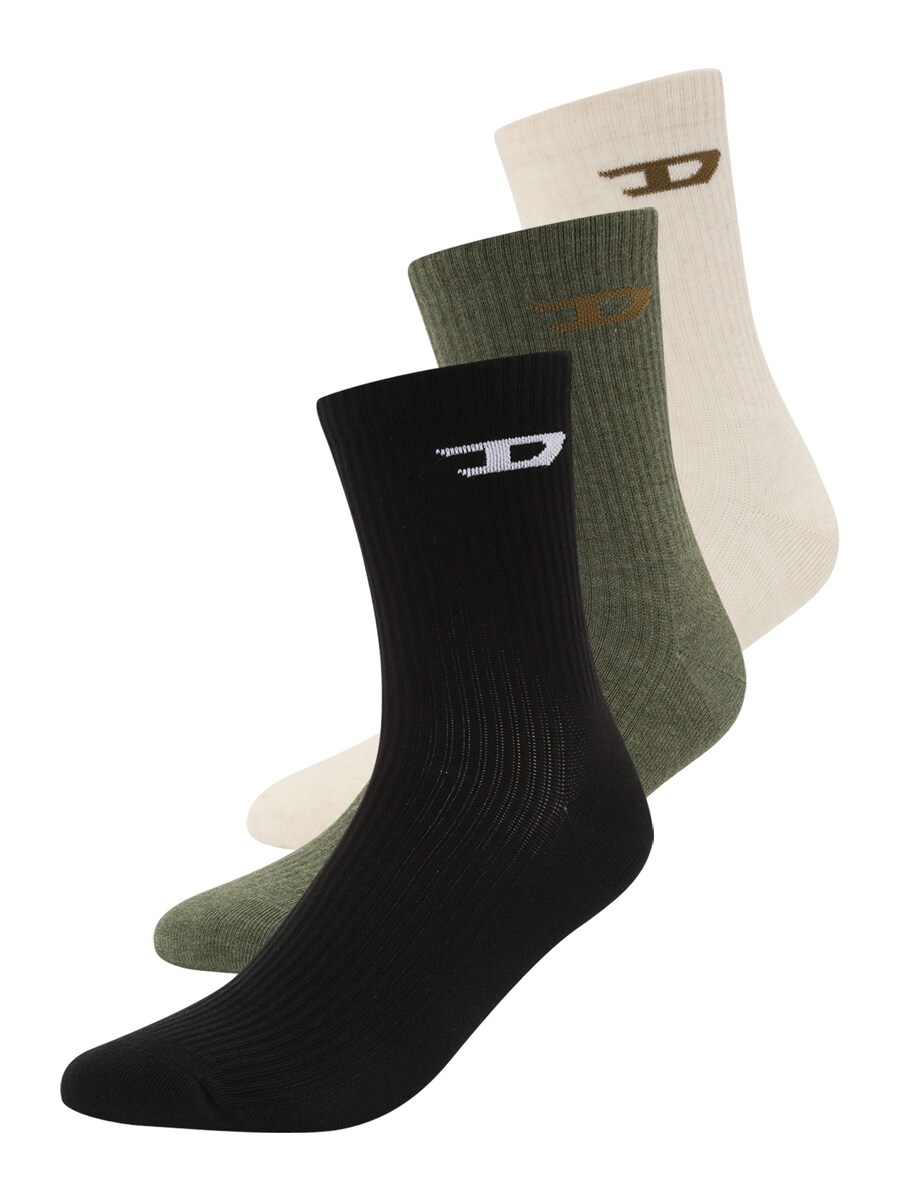 

Носки DIESEL SKM-D-Tennis, цвет Beige/Green/Black