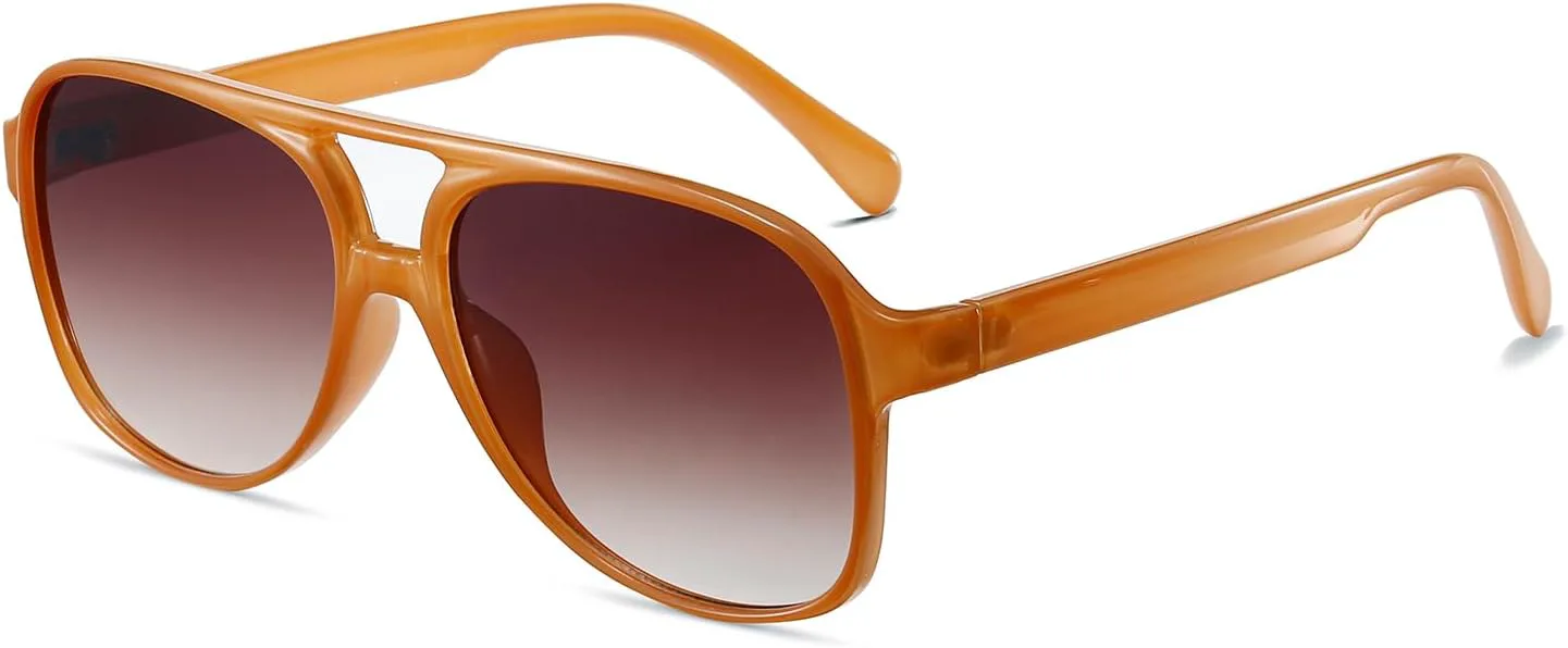 

Солнцезащитные очки Freckles Mark в винтажном стиле ретро 70-х годов для женщин и мужчин, классические большие квадратные очки-авиаторы, модные очки, Milky Orange