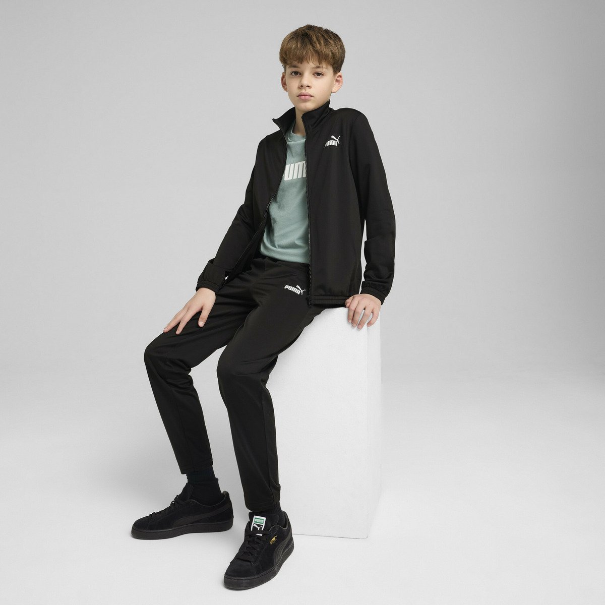 Детский костюм из полиэстера, размер 120-160 см (верх и низ) PUMA, PUMA Black