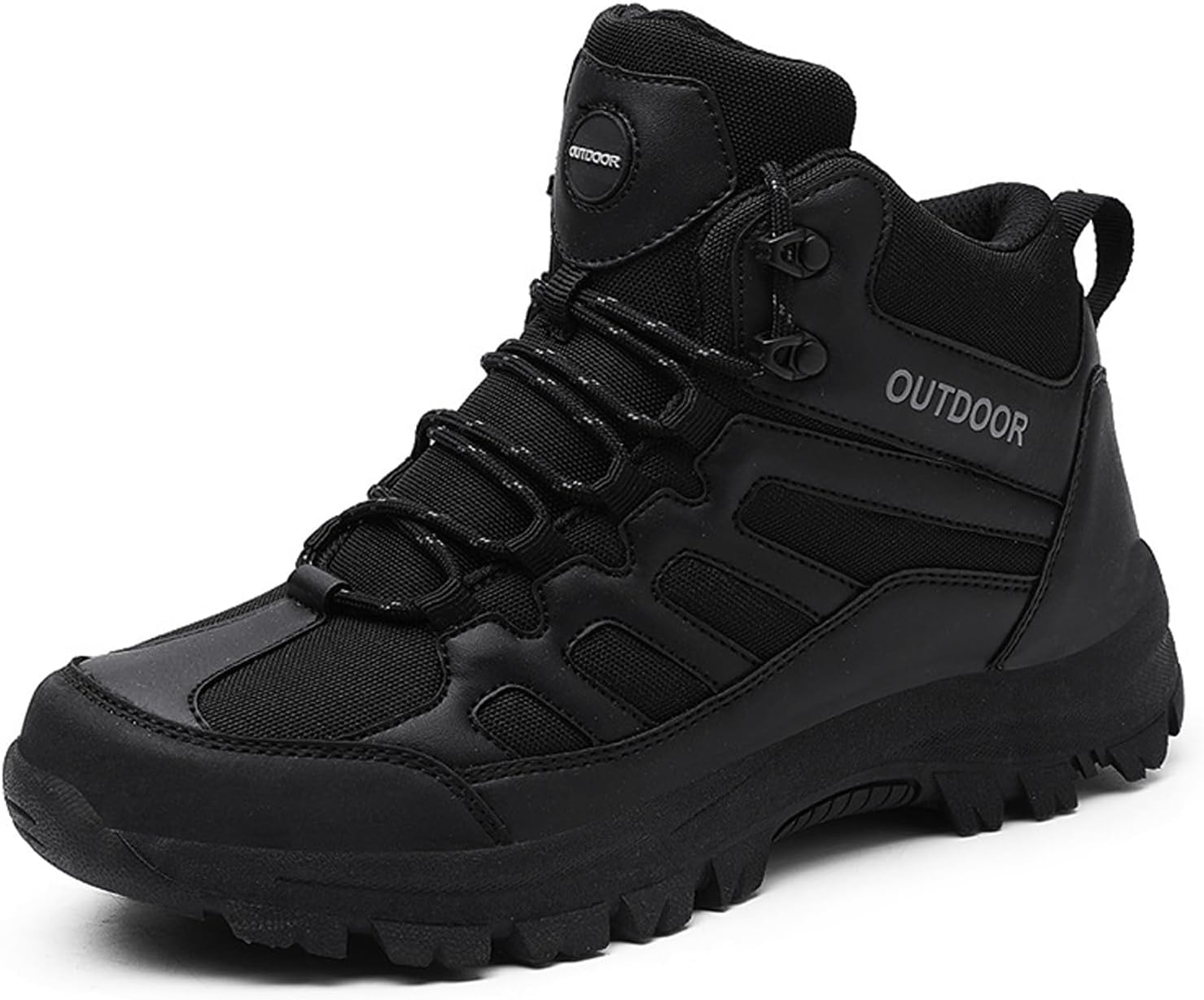 

Мужские дышащие и водонепроницаемые походные ботинки, удобные, с противоскользящей и ударопрочной ноской, легкие и прочные походные военные тактические ботинки Nelsbrex, черный