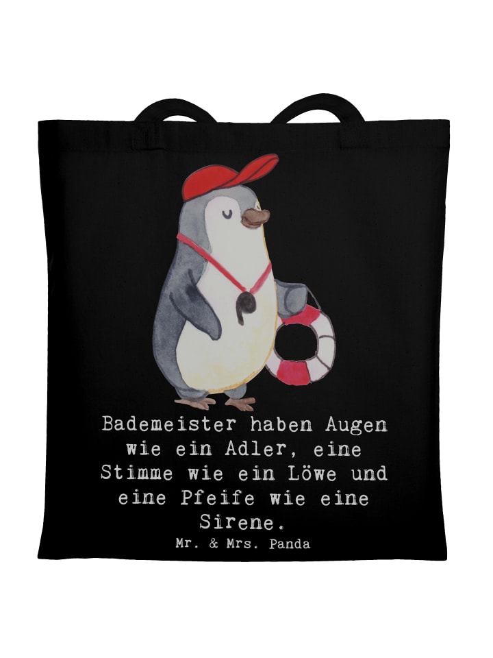 

Сумка-шоппер спасатель супергерой с лозунгом в черном цвете Mr. & Mrs. Panda