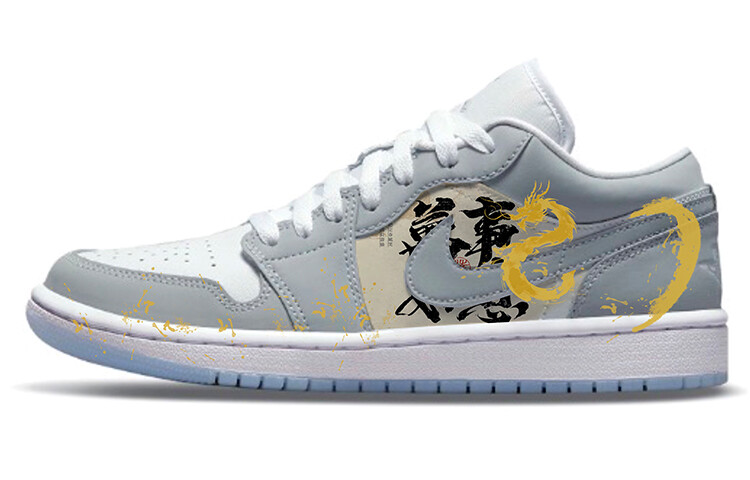 

Кроссовки Air JORDAN 1 Vintage Basketball Shoes Women's Low-Top Gray White, Серый, Кроссовки Air JORDAN 1 Vintage Basketball Shoes Women's Low-Top Gray White