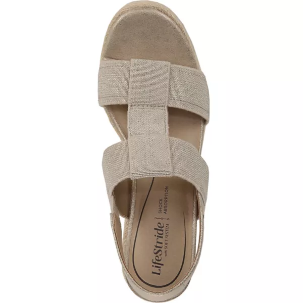 Женские эспадрильи на клиньях Tallulah Lifestride, цвет gold faux leather — фото 4