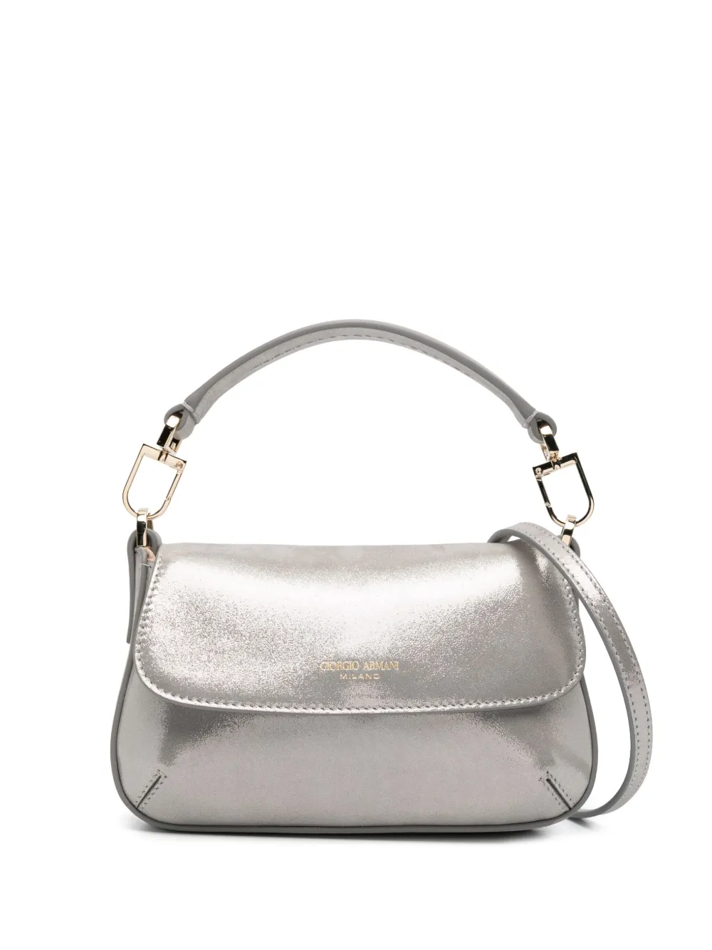 

Глянцевая сумка GIORGIO ARMANI, серебряный