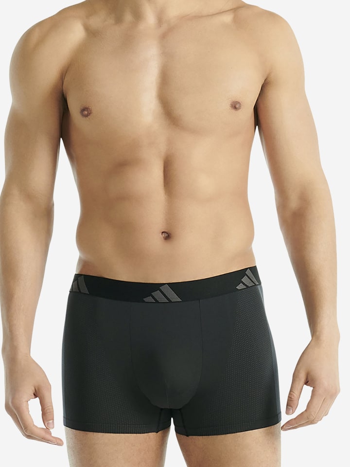 Adidas Трусы Trunk Active Micro Stretch, черные, серые — фото 2