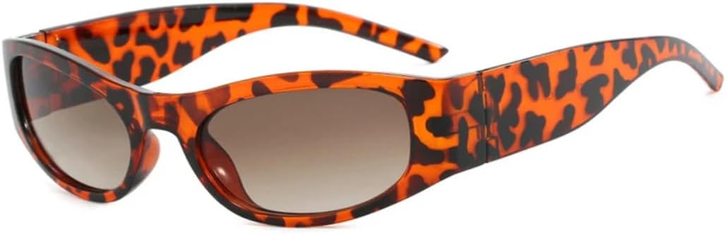 

Популярные солнцезащитные очки класса люкс, уникальные овальные, для мужчин и женщин, защитные очки-маски, зеркальные, в стиле панк, яркие, в стиле панк VVTWSSW, Leopard Tea