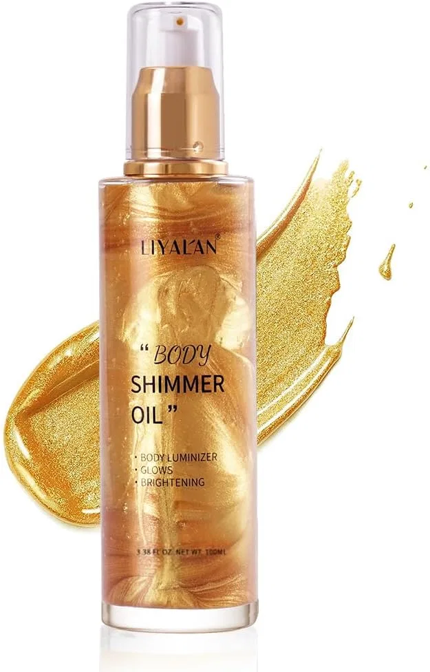 Масло для тела с шиммером LIYALAN Gold 3.38 fl oz
