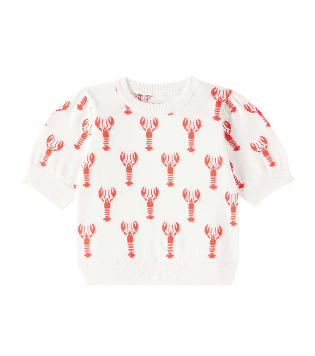 

Хлопковый топ с интарсией Oia The New Society, Lobster Motif