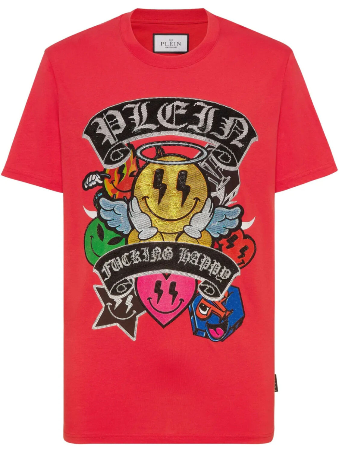 

Футболка Philipp Plein SS Strass Smile, белый